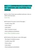 BIOD 171 COMPREHENSIVE EXAMINATION&NewLine;TEST QUESTIONS AND SOLUTIONS FULLY&NewLine;VERIFIED