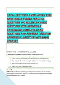  &NewLine;CAPA &lpar;Certified AmbulAtory Peri &NewLine;AnesthesiA nurse&rpar; PrACtiCe &NewLine;Questions 200 multiPle-ChoiCe &NewLine;Questions with Answers & &NewLine;rAtionAles ComPlete eXAm &NewLine;Questions And Answers &lpar;Verified &NewLine;Answers&rpar; &lpar;lAtest uPdAte 2026&rpar; &NewLine;uPdAte&excl;&excl; 