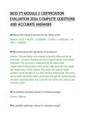BIOD 171 MODULE 2 CERTIFICATION&NewLine;EVALUATION 2026 COMPLETE QUESTIONS&NewLine;AND ACCURATE ANSWERS&NewLine;