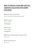 BIOD 171 MODULE 2 EXAM PREP 2026 FULL&NewLine;QUESTION COLLECTION WITH EXPERT&NewLine;SOLUTIONS
