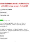 WEST COAST EMT Block 3 Quiz Questions Updated 2026 Actual Questions and Correct Answers &lpar;Latest 2026 &sol; 2027 Update&rpar; Graded A&plus; 100&percnt; Guarantee Verified by Experts