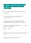 BIOD 171 UPDATED ACTUAL QUESTIONS&NewLine;AND CORRECT ANSWERS COMPLETE&NewLine;STUDY GUIDE&NewLine;