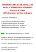 West Coast EMT Block 4 Quiz Exam Updated 2026 Actual Questions and Correct Answers &lpar;Latest 2026 &sol; 2027 Update&rpar; Graded A&plus; 100&percnt; Guarantee Verified by Experts