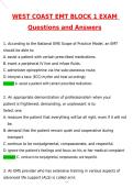 West Coast EMT Block 1 Exam Updated 2026 Actual Questions and Correct Answers &lpar;Latest 2026 &sol; 2027 Update&rpar; Graded A&plus; 100&percnt; Guarantee Verified by Experts