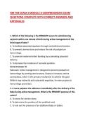 NM 704 EXAM 3 MODULE 8 COMPREHENSIVE EXAM QUESTIONS COMPLETE WITH CORRECT ANSWERS AND RATIONALES