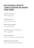 BIOD 210 MODULE 5 EXAMS SET&NewLine;COMPLETE QUESTIONS AND ANSWERS&NewLine;EXPERT VERIFIED&NewLine;
