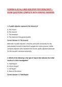 FLORIDA 6-20 ALL LINES ADJUSTER TEST &lpar;2026&sol;2027&rpar; &ndash; EXAM QUESTIONS COMPLETE WITH VERIFIED ANSWERS