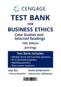 Test Bank for Business Ethics&colon; Case Studies and Selected Readings&comma; 10th Edition by Jennings&NewLine;