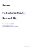 Edexcel GCSE June 2026 Mathematics Paper 3F Calculator Mark Scheme