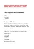 MEDICATION AIDE EXAM QUESTIONS COMPREHENSIVE QUESTION BANK &vert; ALL TOPICS COVERED &vert; A&plus; GRADED