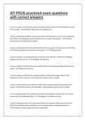ATI PEDS proctored exam questions with correct answers