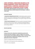 ABIM INTERNAL MEDICINE BOARDS & ITE EXAM 2026&sol;2027 &vert; HIGH-YIELD PRACTICE QUESTIONS & VERIFIED ANSWERS WITH RATIONALES &vert; COMPLETE STUDY GUIDE