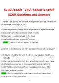 2027 ACEDS Exam - CEDS Certification Actual Questions and Correct Answers &lpar;Latest 2026 &sol; 2027 Update&rpar; Graded A&plus; 100&percnt; Guarantee Verified by Experts