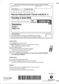 Edexcel GCSE June 2026 Statistics Paper 1H Higher Question Paper