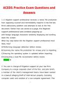 2027 ACEDs Practice Exam Actual Questions and Correct Answers &lpar;Latest 2026 &sol; 2027 Update&rpar; Graded A&plus; 100&percnt; Guarantee Verified by Experts