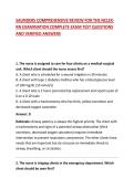 SAUNDERS COMPREHENSIVE REVIEW FOR THE NCLEX-RN EXAMINATION COMPLETE EXAM TEST QUESTIONS AND VERIFIED ANSWERS