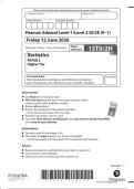 Edexcel GCSE June 2026 Statistics Paper 2H Higher Question Paper
