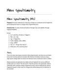 Mass Spectrometry Study Guide