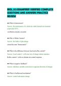 BIOL 373 EXAMPREP VERIFIED COMPLETE&NewLine;QUESTIONS AND ANSWERS PRACTICE&NewLine;REVIEW&NewLine;