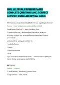 BIOL 373 FINAL PAPER UPDATED&NewLine;COMPLETE QUESTIONS AND CORRECT&NewLine;ANSWERS BUNDLED REVIEW GUIDE&NewLine;