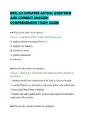BIOL 373 UPDATED ACTUAL QUESTIONS&NewLine;AND CORRECT ANSWERS&NewLine;COMPREHENSIVE STUDY GUIDE&NewLine;