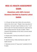 HESI V2 Health Assessment Exam 2026 &lpar;Questions with 100&percnt; Correct Answers&rpar; &lpar;Latest 2026 &sol; 2027 Update&rpar; &lpar;Verified by Experts&rpar; Latest Update