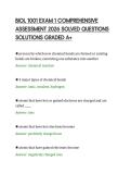 BIOL 1001 EXAM 1 COMPREHENSIVE&NewLine;ASSESSMENT 2026 SOLVED QUESTIONS&NewLine;SOLUTIONS GRADED A&plus;