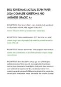 BIOL 1001 EXAM 2 ACTUAL EXAM PAPER&NewLine;2026 COMPLETE QUESTIONS AND&NewLine;ANSWERS GRADED A&plus;
