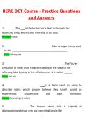 IICRC OCT Course Practice Exam 2026 Actual Questions and Correct Answers &lpar;Latest 2026 &sol; 2027 Update&rpar; Graded A&plus; 100&percnt; Guarantee Verified by Experts