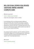 BIOL 1001 EXAM 2 REVIEW 2026 UPDATED&NewLine;QUESTIONS VERIFIED ANSWERS&NewLine;COMPLETE GUIDE&NewLine;