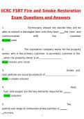 IICRC FSRT Fire and Smoke Restoration Technician Exam 2026 Actual Questions and Correct Answers &lpar;Latest 2026 &sol; 2027 Update&rpar; Graded A&plus; 100&percnt; Guarantee Verified by Experts
