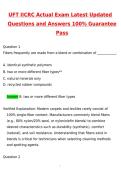 UFT IICRC Actual Exam 2026 Actual Questions and Correct Answers &lpar;Latest 2026 &sol; 2027 Update&rpar; Graded A&plus; 100&percnt; Guarantee Verified by Experts