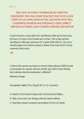 WGU D441 OA EXAM &sol; PHARMACOLOGY OBJECTIVE &NewLine;ASSESSMENT D441 WGU EXAM 2026&sol;2027 AND STUDY GUIDE &NewLine;COMPLETE ACCURATE EXAM ACTUAL QUESTIONS WITH WELL &NewLine;ELABORATED ANSWERS AND RATIONALES &lpar;100&percnt; CORRECT &NewLine;VERIFIED SOLUTIONS&rpar; LATEST UPDATED VERSION 2026 EDITION 