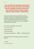 WGU D391 OBJECTIVE ASSESSMENT AND PA NEWEST &NewLine;2025&sol; 2026 TEST BANK&vert; D391 HEALTH ECOSYSTEMS OA &NewLine;AND PRE- ASSESSMENT EXAM WITH COMPLETE 450 &NewLine;REAL EXAM QUESTIONS AND CORRECT VERIFIED &NewLine;ANSWERS&sol; ALREADY GRADED A&plus; &lpar;BRAND NEW&excl;&excl;&rpar; 