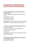 VITA ADVANCED TEST - COMPREHENSIVE EXAM QUESTIONS COMPLETE WITH VERIFIED ANSWERS