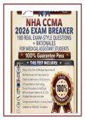 NHA CCMA 2026 Exam Breaker &vert; 180 Real Exam-Style Questions &plus; Rationales for Medical Assistant Students