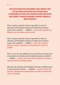 WGU D635 OBJECTIVE ASSESSMENT FINAL NEWEST 2026 &NewLine;ACTUAL EXAM&vert; D635 PRACTICES FOR INCLUSIVE &NewLine;CLASSROOMS OA FINAL WITH 200 REAL EXAM QUESTIONS &NewLine;AND CORRECT VERIFIED ANSWERS&sol; ALREADY GRADED A&plus; &NewLine;&lpar;MOST RECENT&excl;&excl;&rpar;