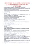 ANCC PMHNP EXAM COMPLETE TESTBANK &NewLine;QUESTIONS AND ANSWERS UPDATED &NewLine;STUDYGUIDE