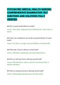 PSYCHIATRIC MENTAL HEALTH NURSING COMPREHENSIVE EXAMINATION TEST QUESTIONS AND SOLUTIONS FULLY VERIFIED&period;pdf&NewLine;&NewLine;