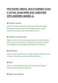 PSYCHIATRIC MENTAL HEALTH NURSING EXAM 6 ACTUAL EXAM PAPER 2026 QUESTIONS WITH ANSWERS GRADED A&period;pdf&NewLine;&NewLine;
