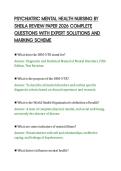 PSYCHIATRIC MENTAL HEALTH NURSING BY SHEILA REVIEW PAPER 2026 COMPLETE QUESTIONS WITH EXPERT SOLUTIONS AND MARKING SCHEME&period;pdf&NewLine;&NewLine;