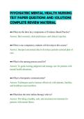PSYCHIATRIC MENTAL HEALTH NURSING TEST PAPER QUESTIONS AND SOLUTIONS COMPLETE REVIEW MATERIAL&period;pdf&NewLine;&NewLine;