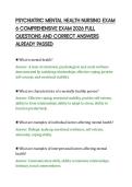 PSYCHIATRIC MENTAL HEALTH NURSING EXAM 6 COMPREHENSIVE EXAM 2026 FULL QUESTIONS AND CORRECT ANSWERS ALREADY PASSED&period;pdf&NewLine;&NewLine;