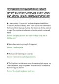 PSYCHIATRIC TECHNICIAN STATE BOARD REVIEW EXAM 150 COMPLETE STUDY GUIDE AND MENTAL HEALTH NURSING REVIEW 2026&period;pdf&NewLine;&NewLine;
