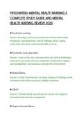 PSYCHIATRIC&period; ACTUAL EXAM 2026 EXAM&NewLine;SCRIPT QUESTIONS AND CORRECT ANSWERS&NewLine;COMPLETE EXAM PREP AND STUDY SHEET
