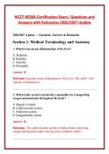 NCCT NCMA Certification Exam &vert; Questions and Answers with Rationales 2026&sol;2027 Update