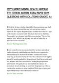 PSYCHIATRIC&lowbar;MENTAL&lowbar;HEALTH&lowbar;NURSING&lowbar;8TH&lowbar;EDITION&lowbar;ACTUAL&lowbar;EXAM&lowbar;PAPER