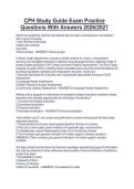 CPH Study Guide Exam Practice&NewLine;Questions With Answers 2026&sol;2027