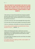 WGU D439 OBJECTIVE ASSESSESMENT AND PRACTICE EXAM &NewLine;NEWEST 2026 TEST BANK&vert; D439 FOUNDATIONS OF NURSING &NewLine;OA EXAM WITH COMPLETE 250 REAL EXAM QUESTIONS AND &NewLine;CORRECT VERIFIED ANSWERS&sol; ALREADY GRADED A&plus; &lpar;MOST &NewLine;RECENT&excl;&excl;&rpar;