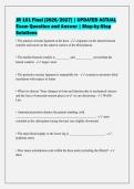 JR 101 Final &lbrack;2026&sol;2027&rsqb; &vert; UPDATED ACTUAL&NewLine;Exam Question and Answer &vert; Step-by-Step&NewLine;Solutions
